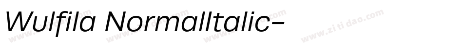 Wulfila NormalItalic字体转换
